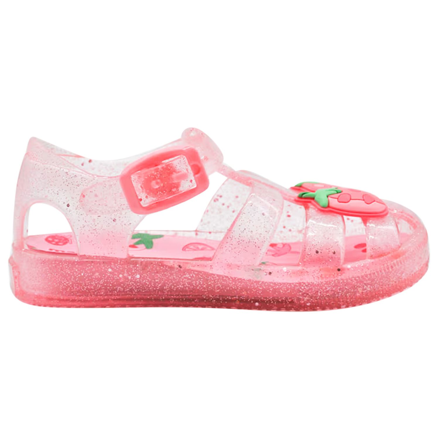 Younger Girls Pink Jelly Sandals, 1, hi-res