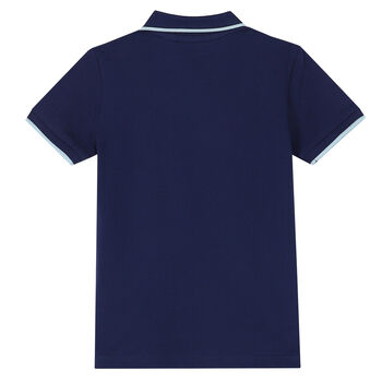 Boys Navy Logo Polo Shirt