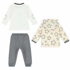 Baby Boys Ivory & Grey Tracksuit (3 Piece), 1, hi-res