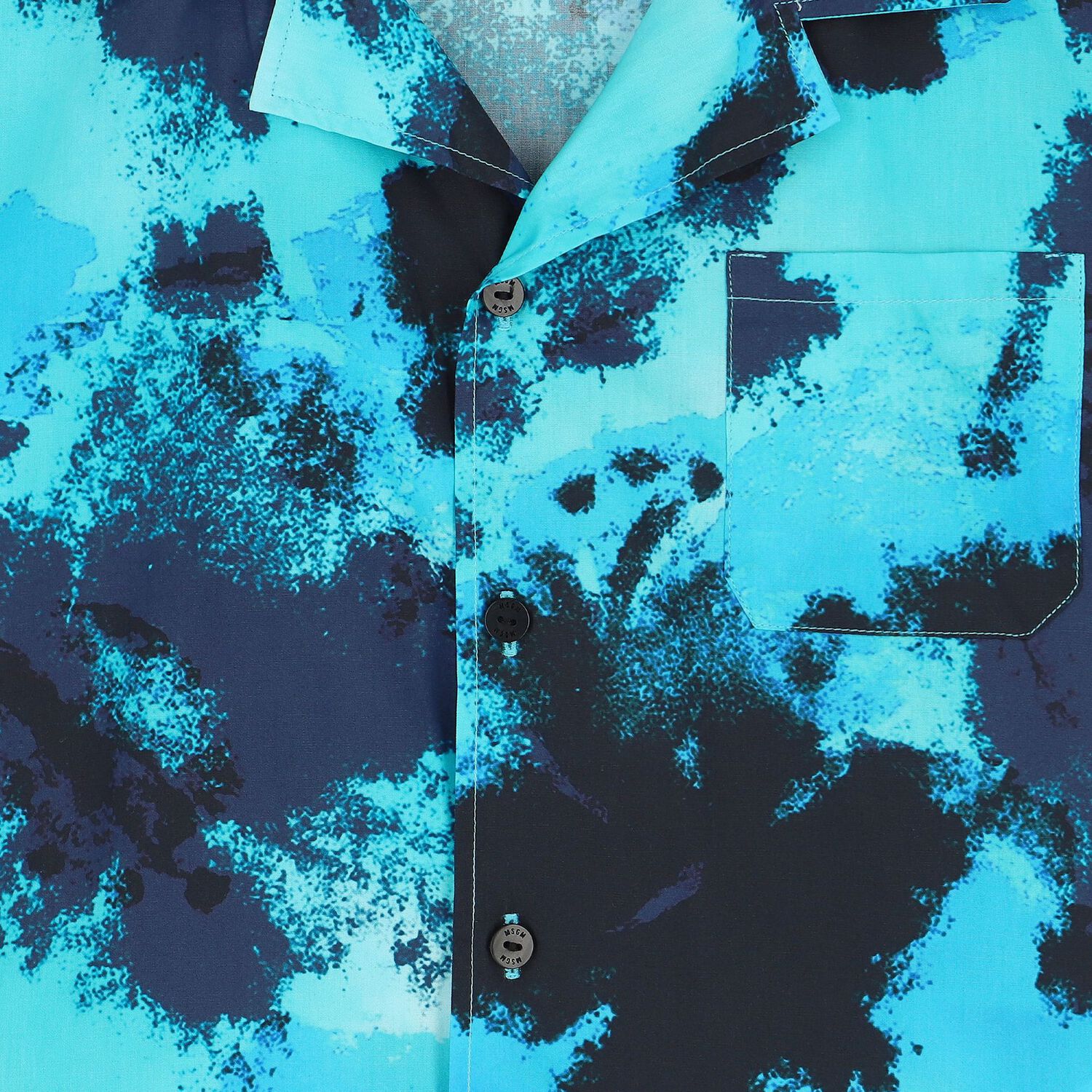 قميص أولاد بشعار تجريدي باللون الأزرق, 1, hi-res image number null