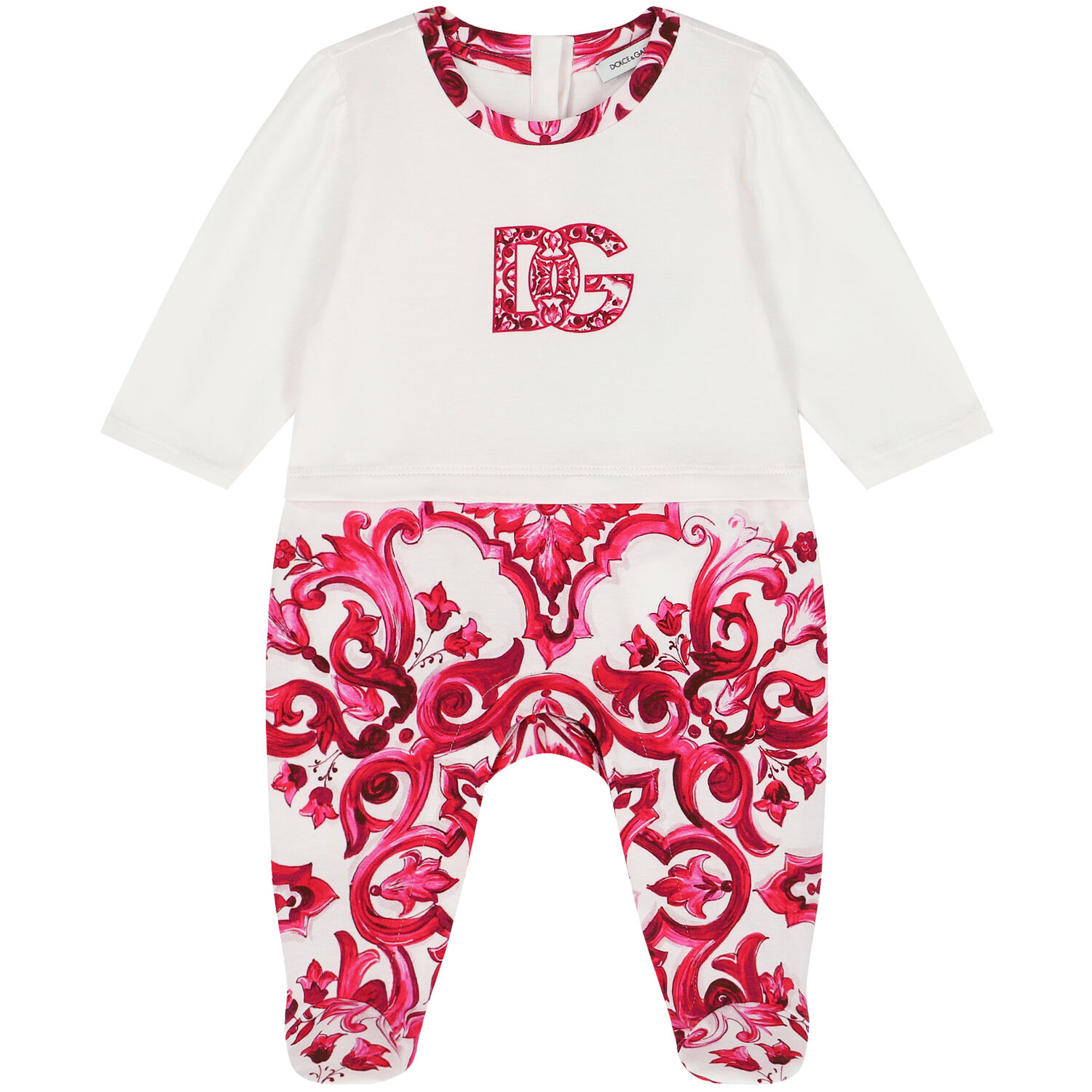 Baby Girls Ivory & Pink Majolica Babygrow Gift Set, 1, hi-res image number null