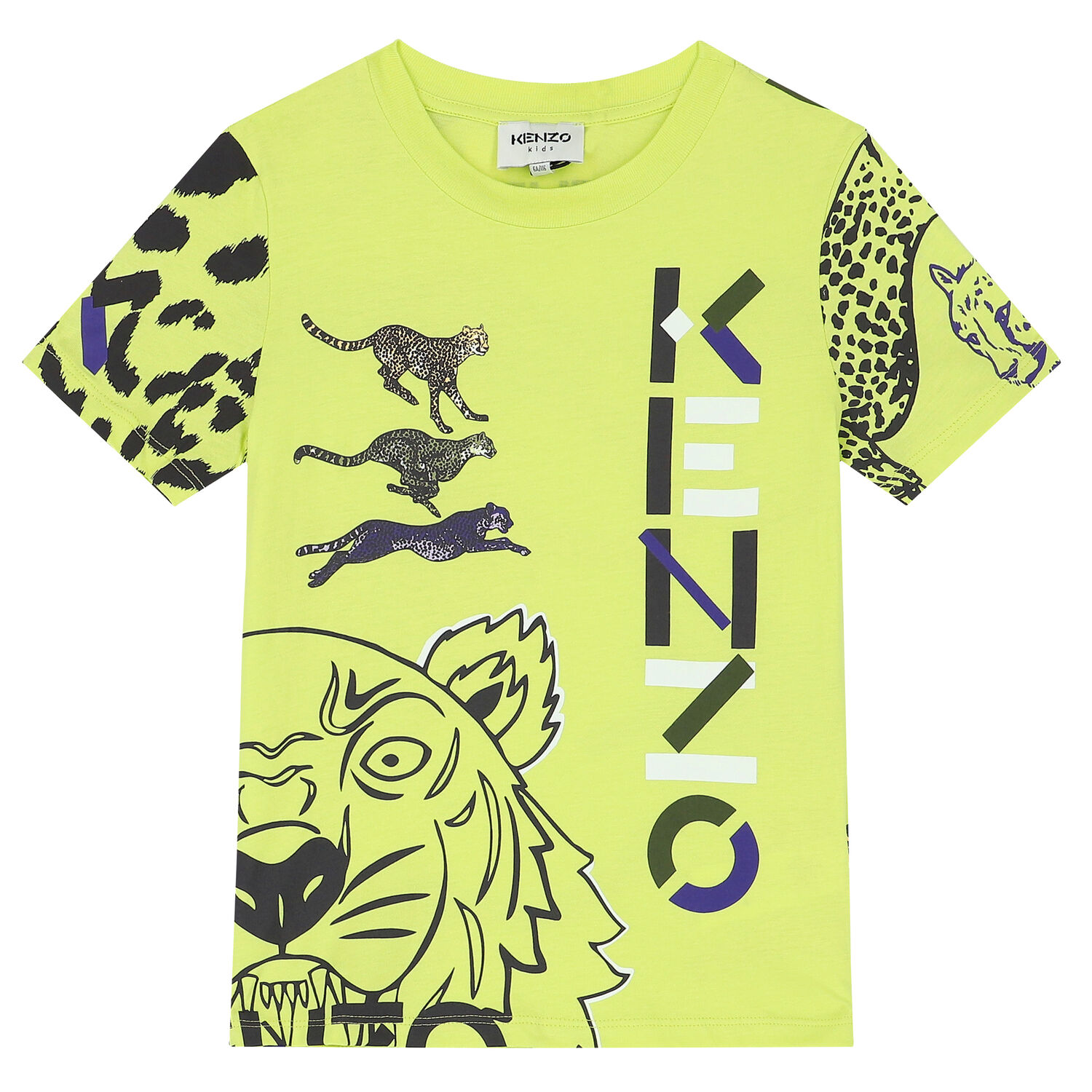 Boys Neon Green Logo T-Shirt, 1, hi-res