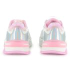Girls Iridescent Silver, White & Pink Trainers, 1, hi-res