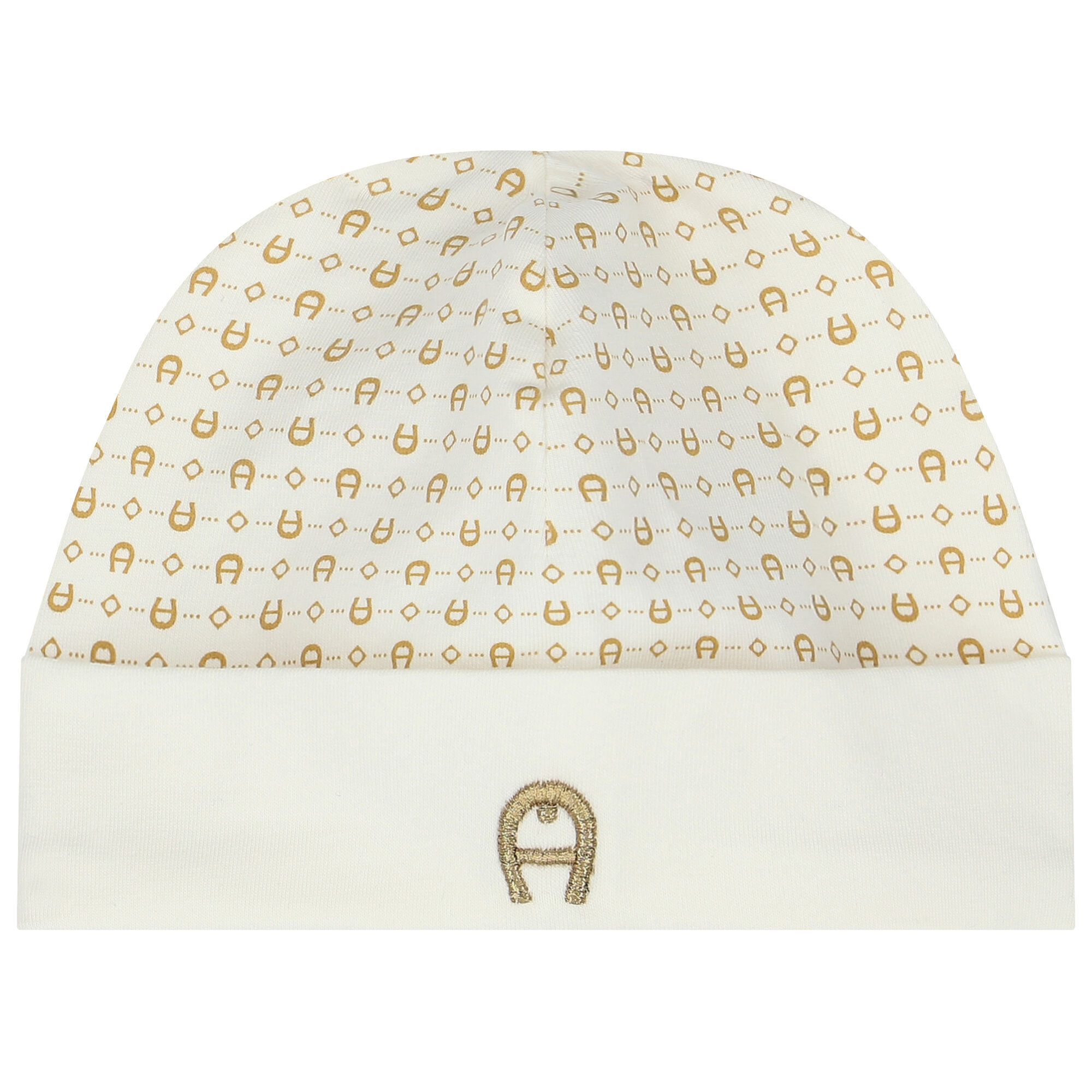 White cotton baby hat top