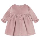 Baby Girls Pink Velvet Dress, 1, hi-res