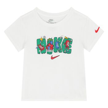 Younger Boys White Logo T-Shirt