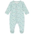 Baby Boys Green Car Print Babygrow & Hat Set, 2, hi-res