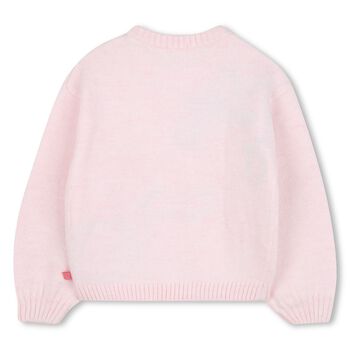 Girls Pink Cat Knitted Sweatshirt, 1 Girls Pink Cat Knitted Sweatshirt