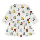 Younger Girls White Flower Dress, 1, hi-res