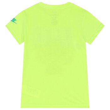 Boys Green Cotton Logo T-Shirt