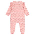 Baby Girls Pink Zig Zag Babygrow, 2, hi-res