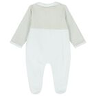 Baby Boys Blue & Gold Logo Babygrow, 2, hi-res