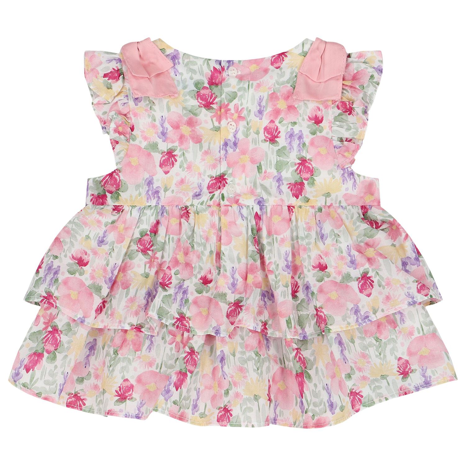 Younger Girls Pink Floral Shorts Set, 1, hi-res