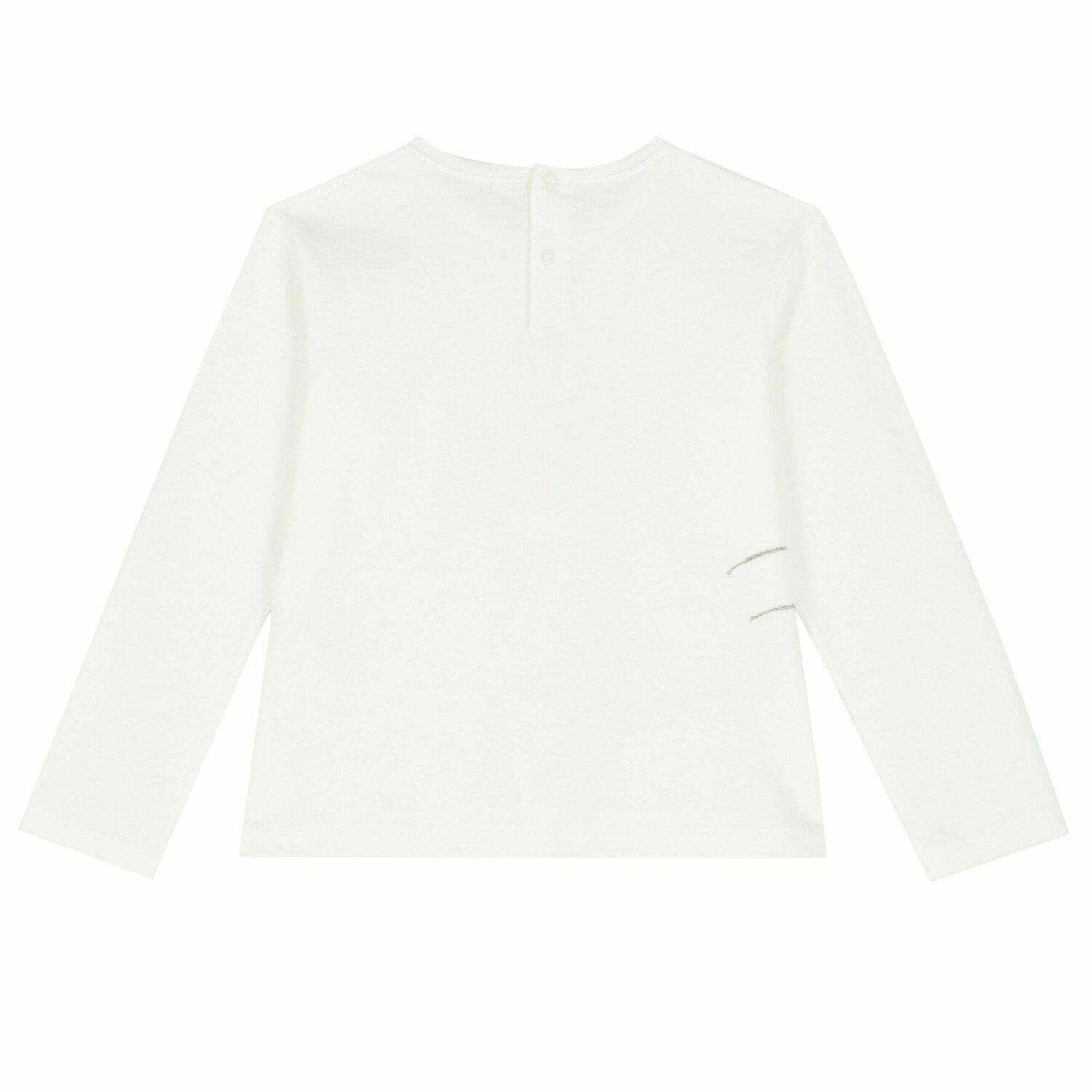 Girls Ivory Ballerina Long Sleeve Top, 1, hi-res image number null