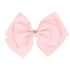 Girls Pink Bow Hairclip, 1, hi-res