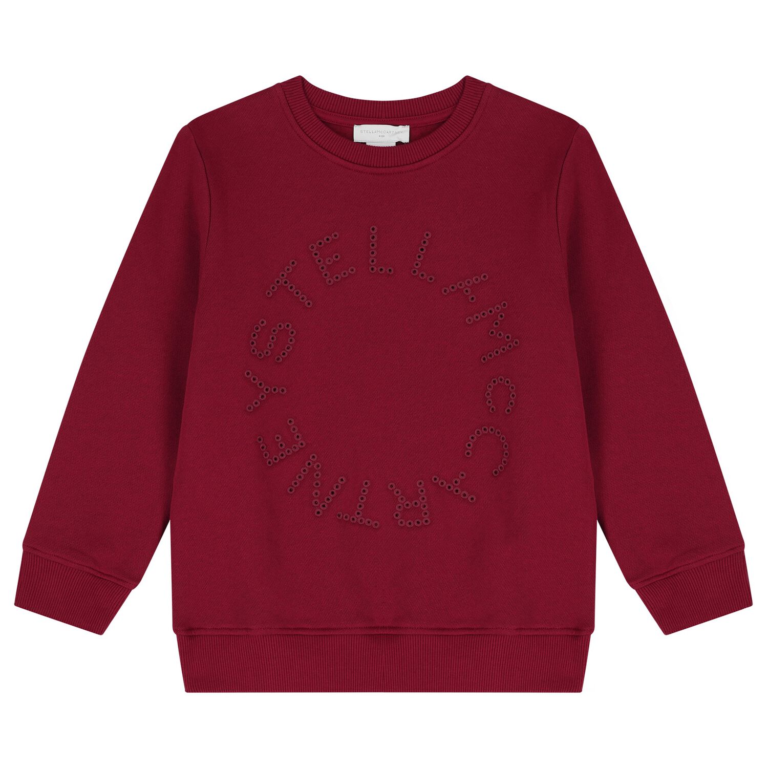 Girls Burgundy Logo Sweatshirt, 1, hi-res
