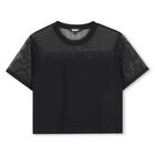 Girls Mini Me Black Logo T-Shirt, 1, hi-res