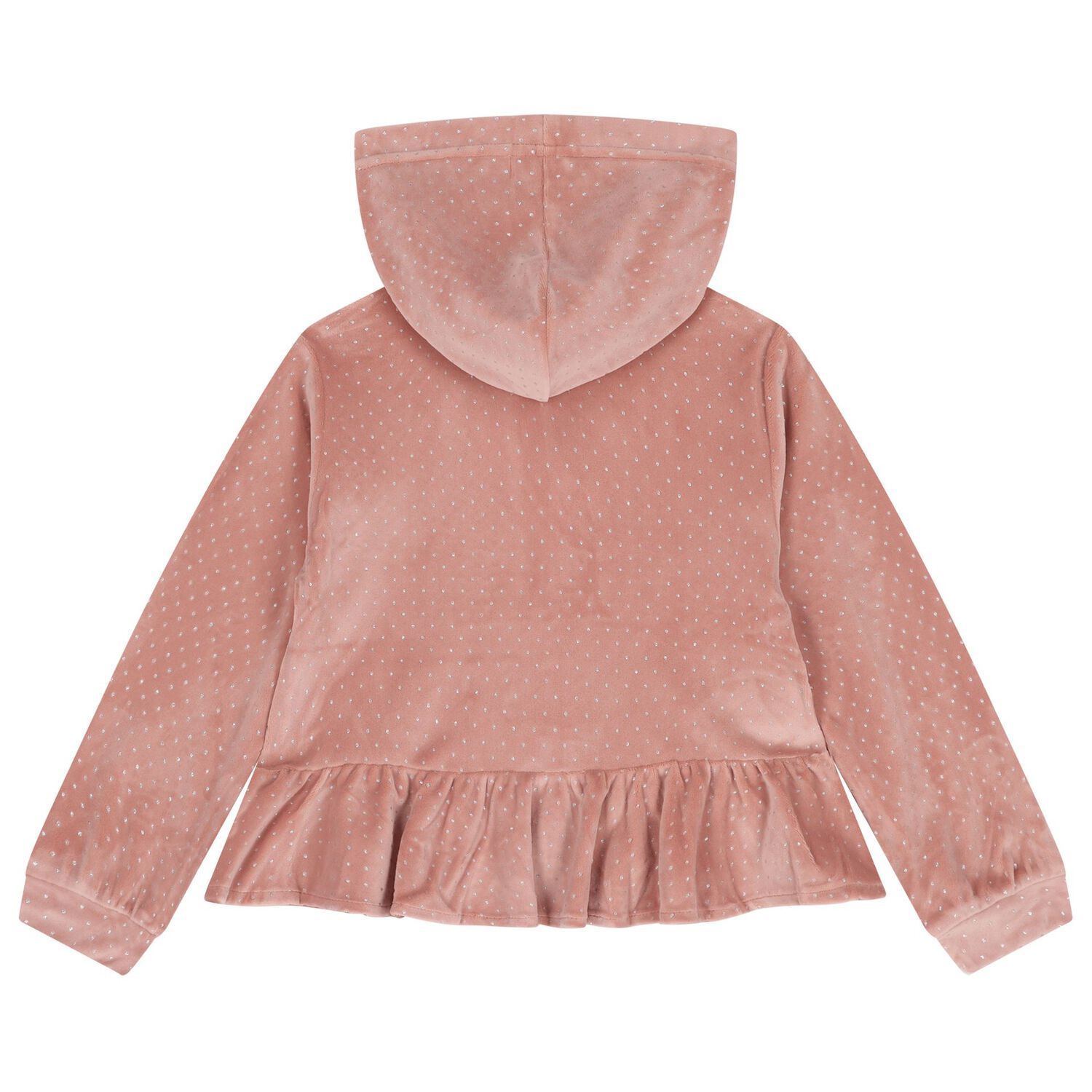 Girls Pink Velour Tracksuit Set  ( 3 Piece ), 2, hi-res