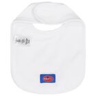 Baby Boys White Logo Bib, 1, hi-res