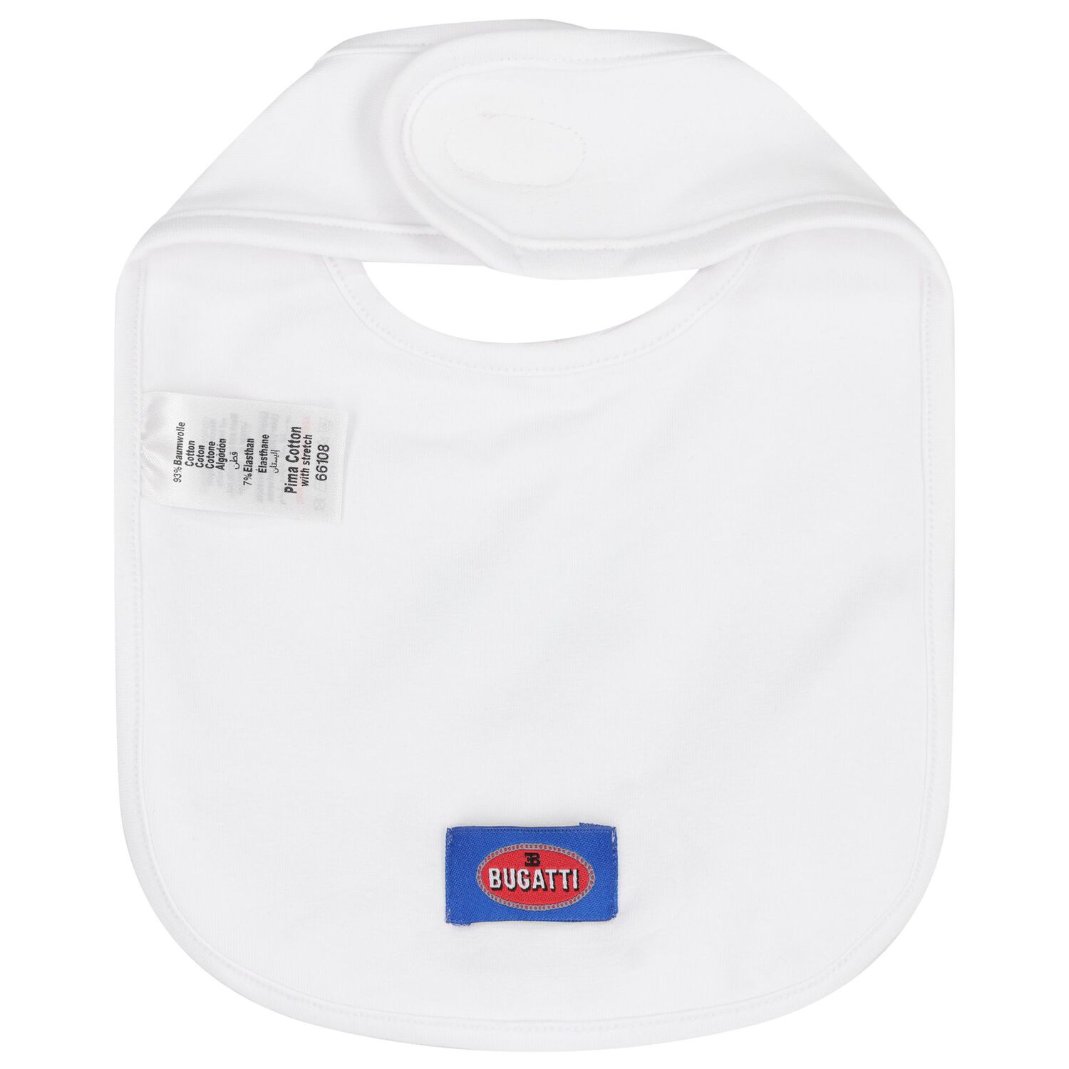 Baby Boys White Logo Bib, 1, hi-res