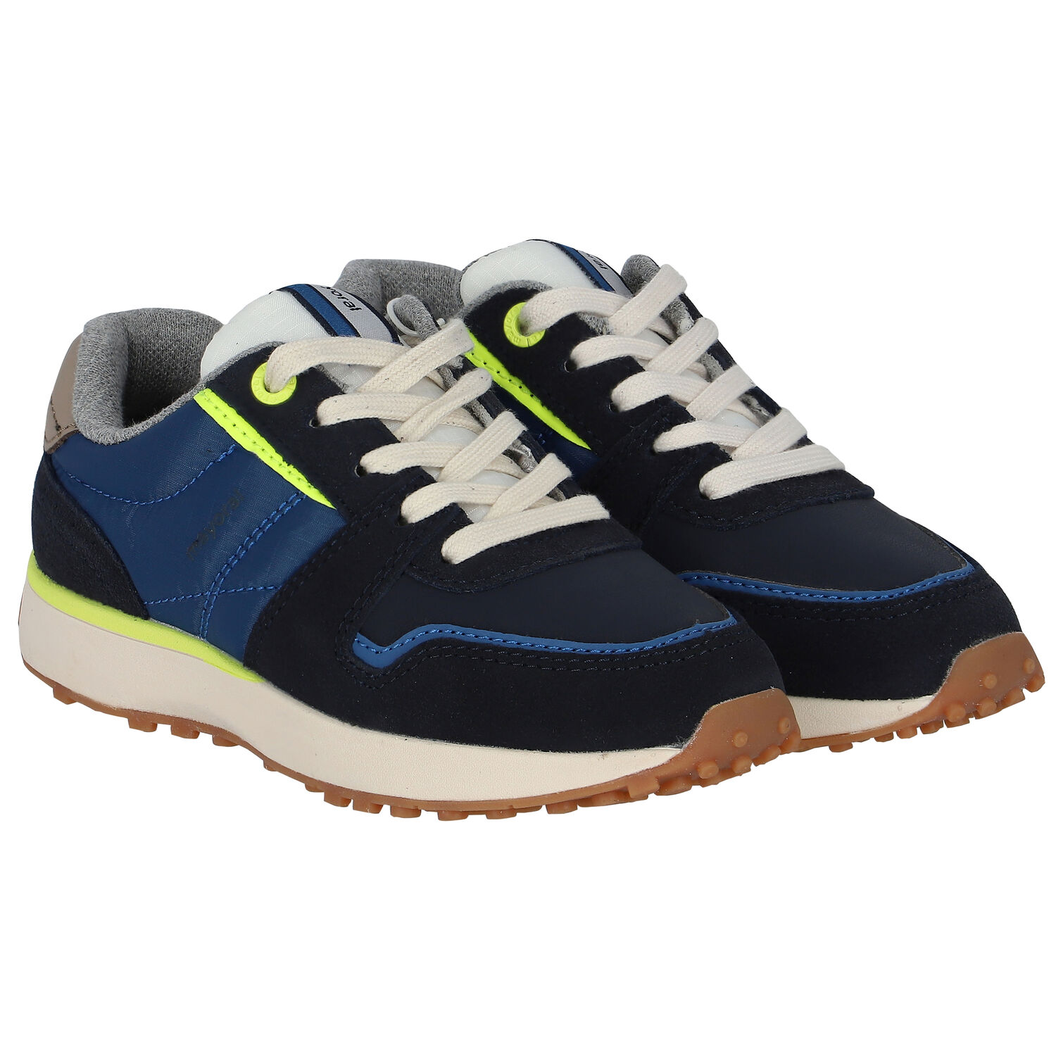 Boys Blue Logo Trainers, 1, hi-res