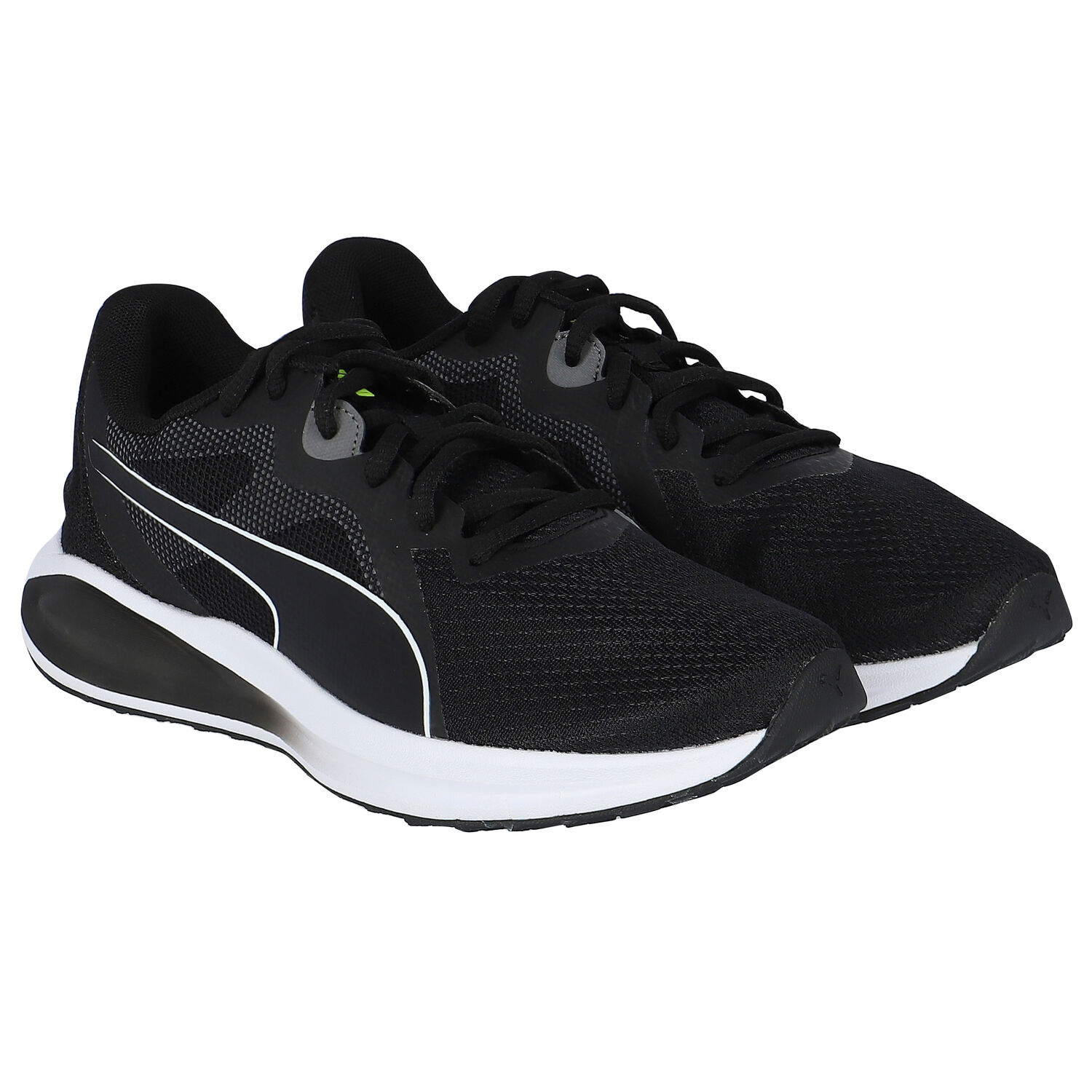 Boys Black Twitch Runner Trainers, 1, hi-res