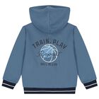 Boys Blue & Navy Blue Basketball Tracksuit, 1, hi-res