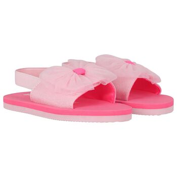 Girls Pink Flower Sandals