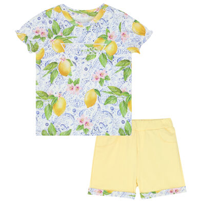 Baby Girls Yellow Lemon Shorts Set