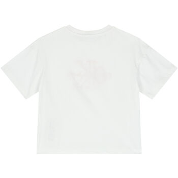 Girls White Logo Top