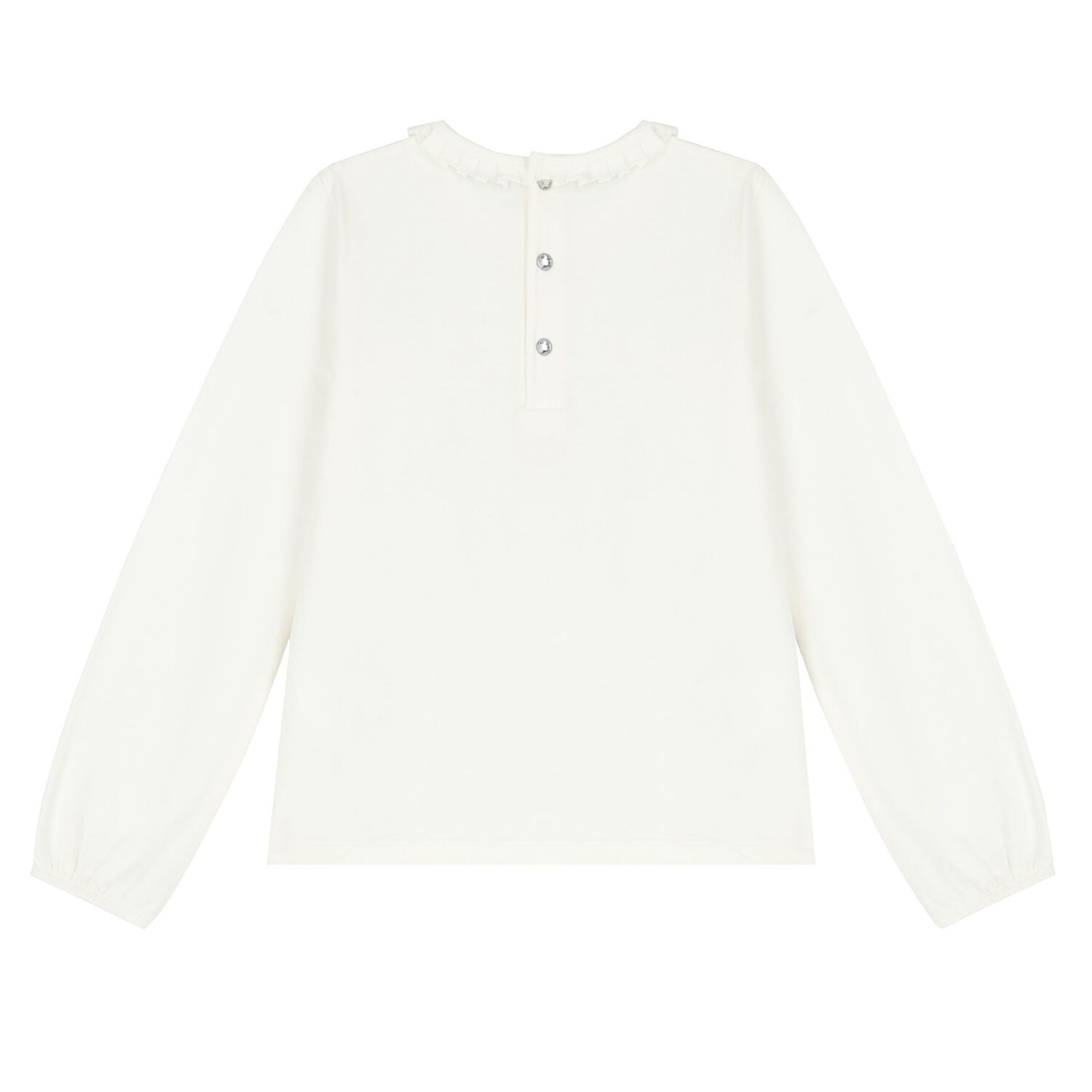 Girls Ivory Embellished Sequin Long Sleeve Top, 1, hi-res image number null