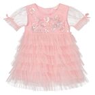Baby Girls Pink Sequins Tulle Dress Set, 1, hi-res