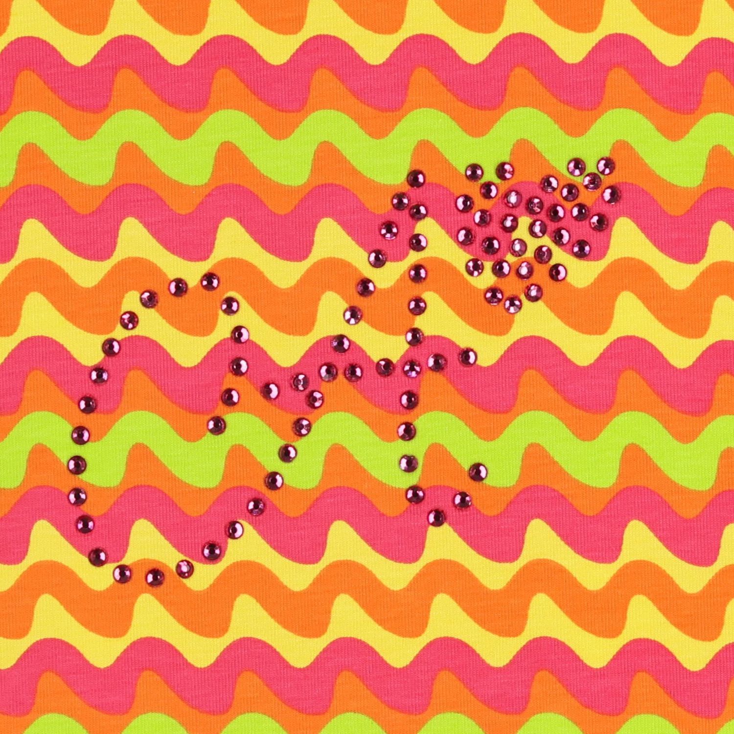 Girls Pink, Orange & Yellow Striped Leggings Set, 1, hi-res