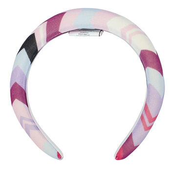 Girls Purple & Pink Zigzag Headband