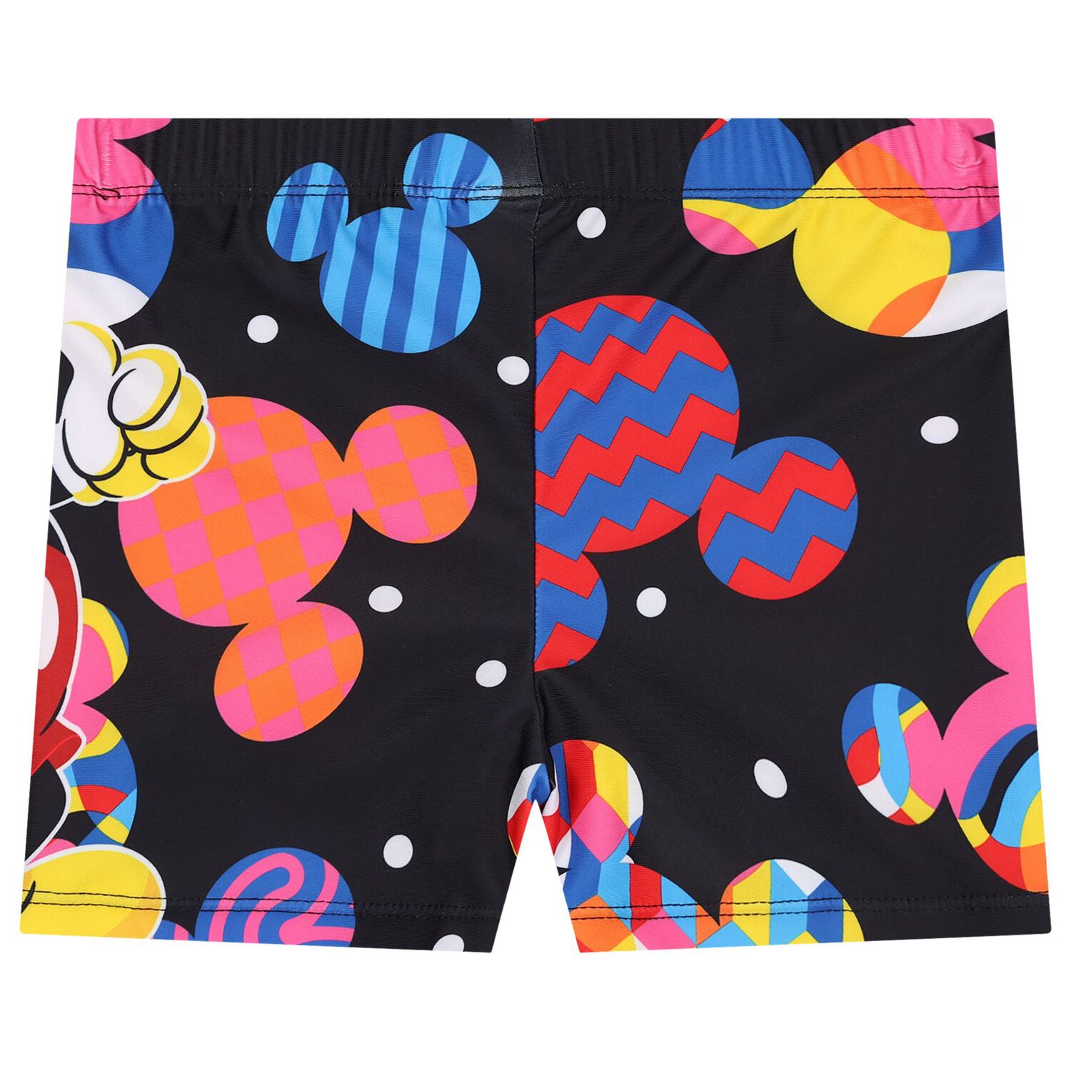 Boys Black Mickey Mouse Disney Swim Shorts, 1, hi-res