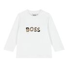 Baby Boys Beige & White Logo Tracksuit Gift Set, 1, hi-res