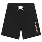 Boys Black Logo Shorts, 1, hi-res