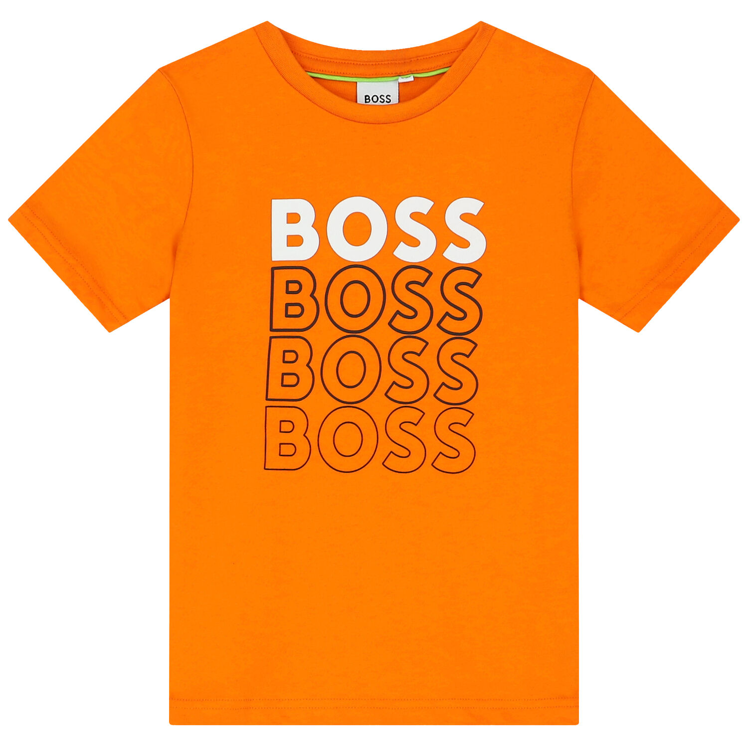 Boys Orange Logo T-Shirt, 4, hi-res