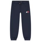 Boys Navy Blue Logo Joggers, 1, hi-res