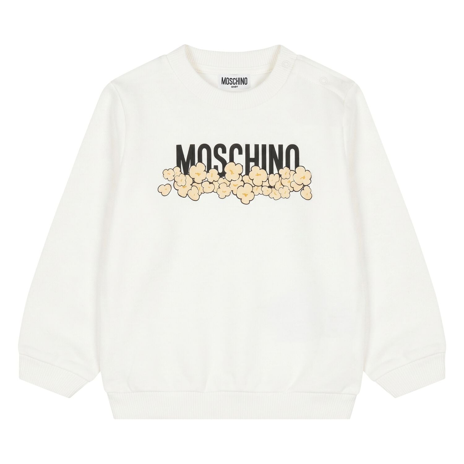 Younger White Popcorn Logo Sweatshirt, 1, hi-res