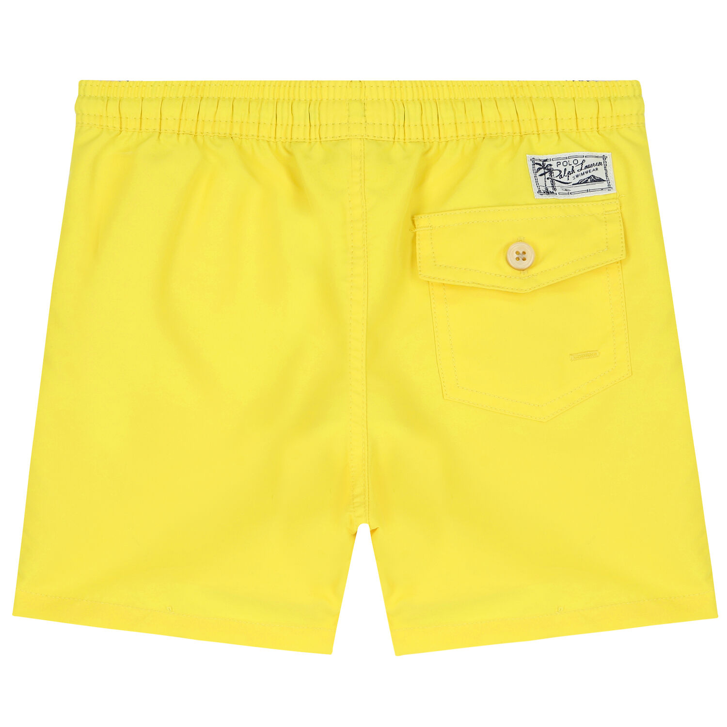 Boys Yellow Polo Bear Swim Shorts, 1, hi-res