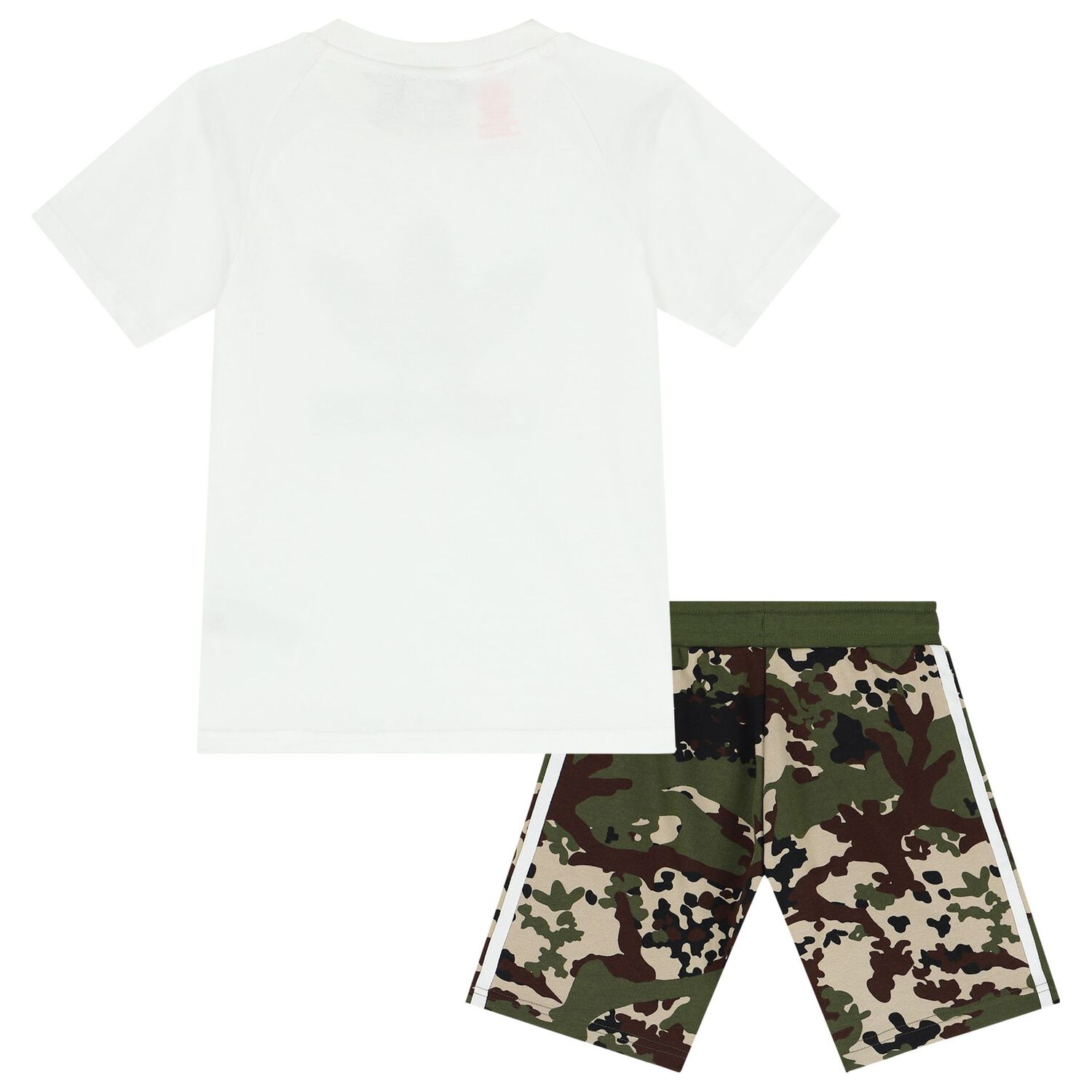 طقم شورت بشعار تريفويل باللون الأبيض والأخضر, 1, hi-res image number null