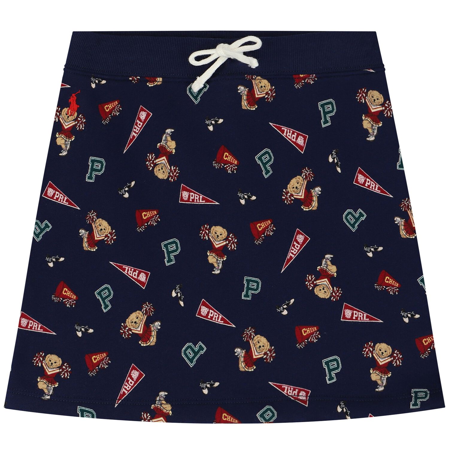 Girls Navy Blue Logo Skirt, 1, hi-res