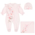 Baby Girls Pink Floral Babygrow Gift Set, 1, hi-res