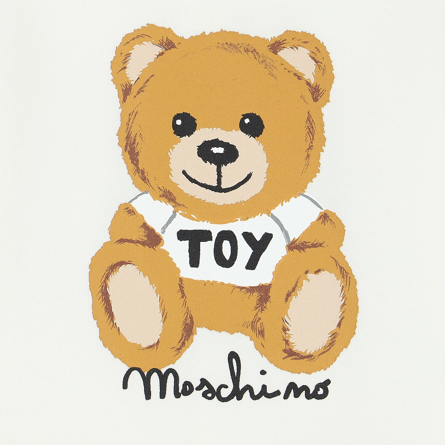 Ivory Teddy Logo Babygrow, 1, hi-res
