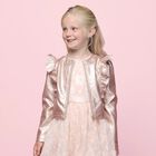 Girls Pink Flower Tulle Dress, 1, hi-res