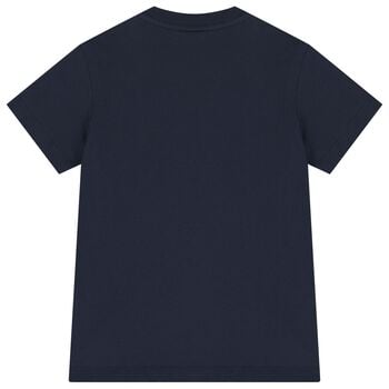 Boys Navy Blue Logo T-Shirt