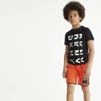Boys Orange Logo Shorts