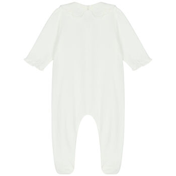 White Logo Babygrow