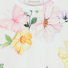 فستان بنات بطبعة الزهور باللون الابيض, 1, hi-res